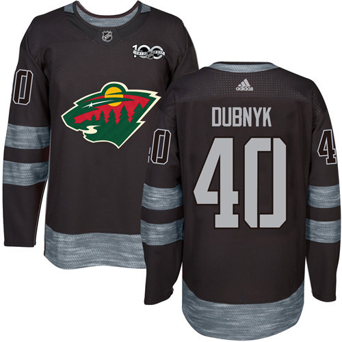Adidas Wild #40 Devan Dubnyk Black 1917-100th Anniversary Stitched NHL Jersey